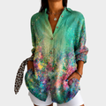 ELIZABETH | EMERALD MEADOW ART BLOUSE