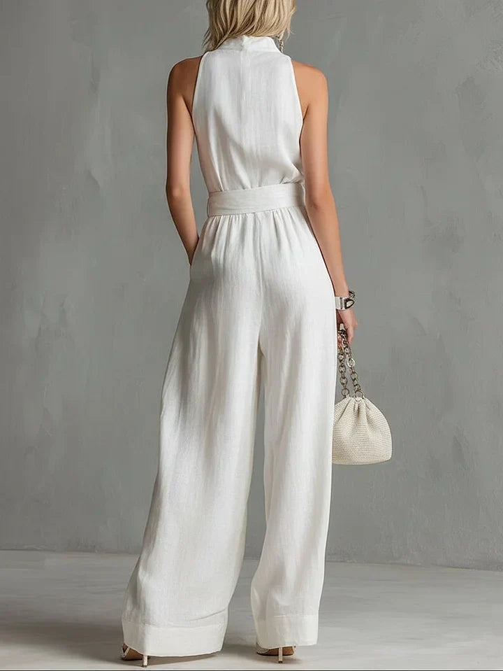 AMELIA | ELEGANT BELTED WIDE-LEG JUMPSUIT