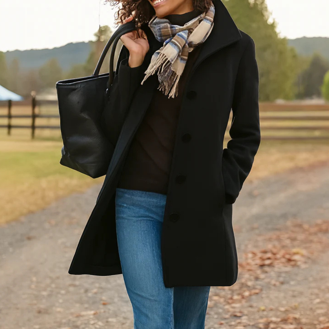 CHARLOTTE | CLASSIC BUTTONED LONG COAT