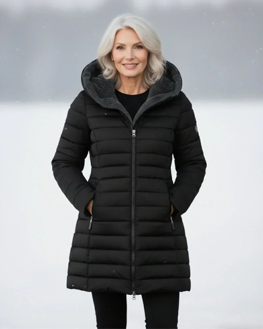 ELEANOR | HOODED LONGLINE PUFFER COAT