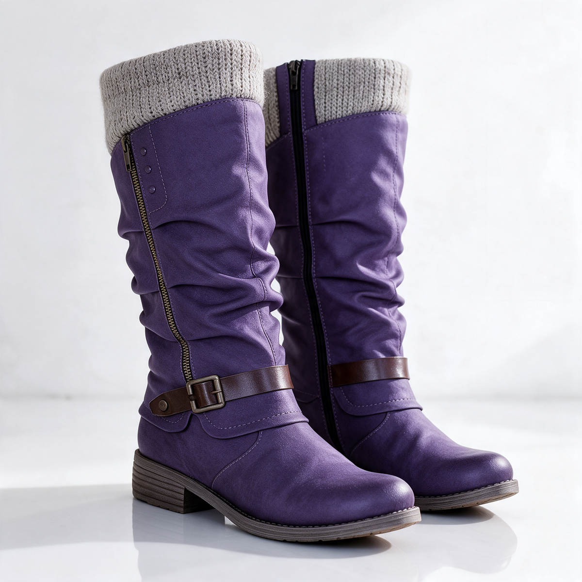 HEIDI | COSY KNITTED CUFF WINTER BOOTS