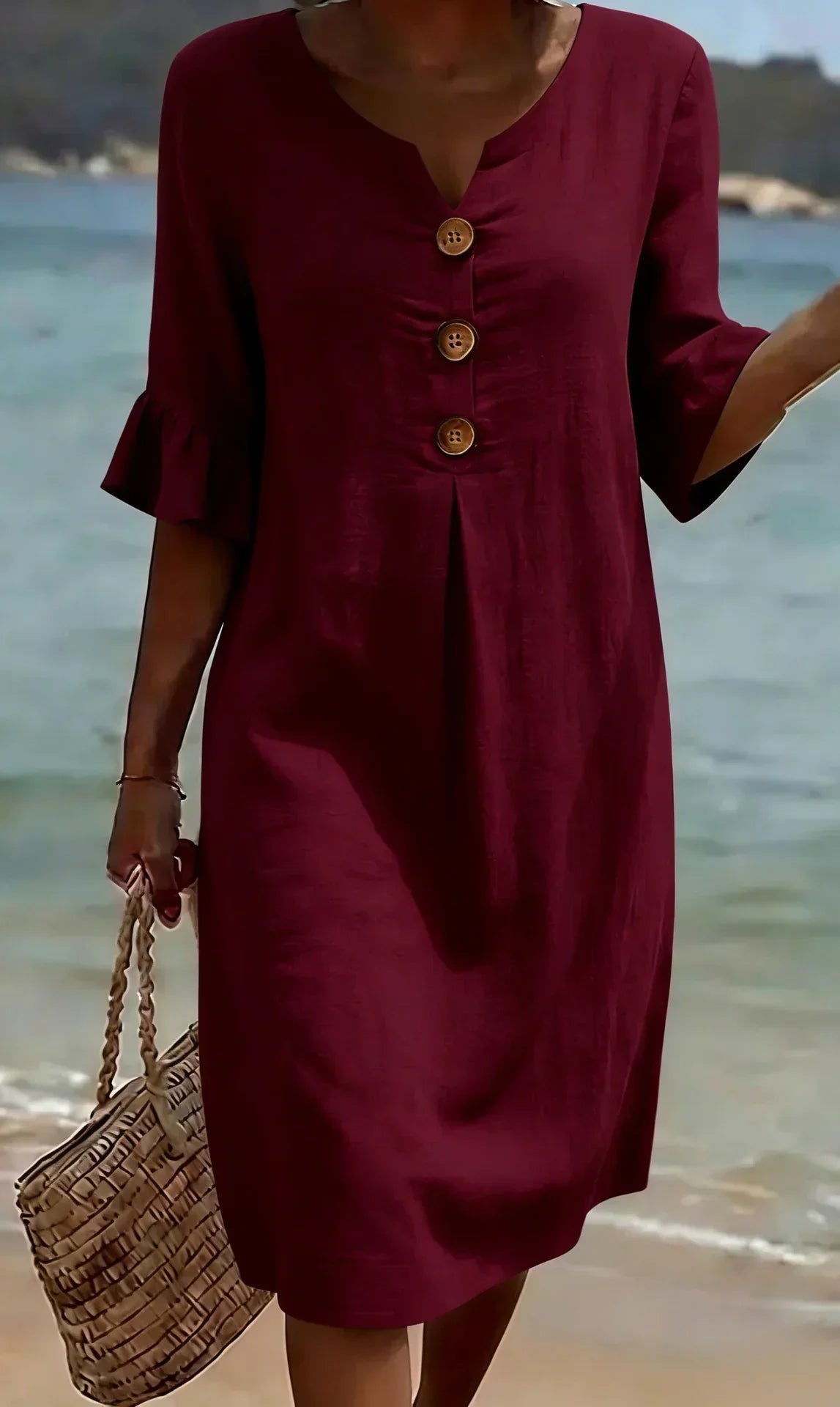 RADMILA | TEXTURED LONG SLEEVE DRESS