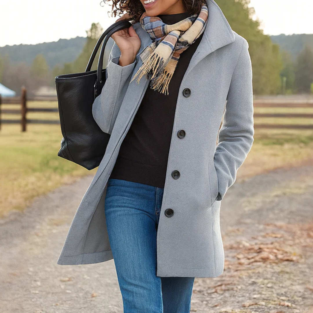 CHARLOTTE | CLASSIC BUTTONED LONG COAT