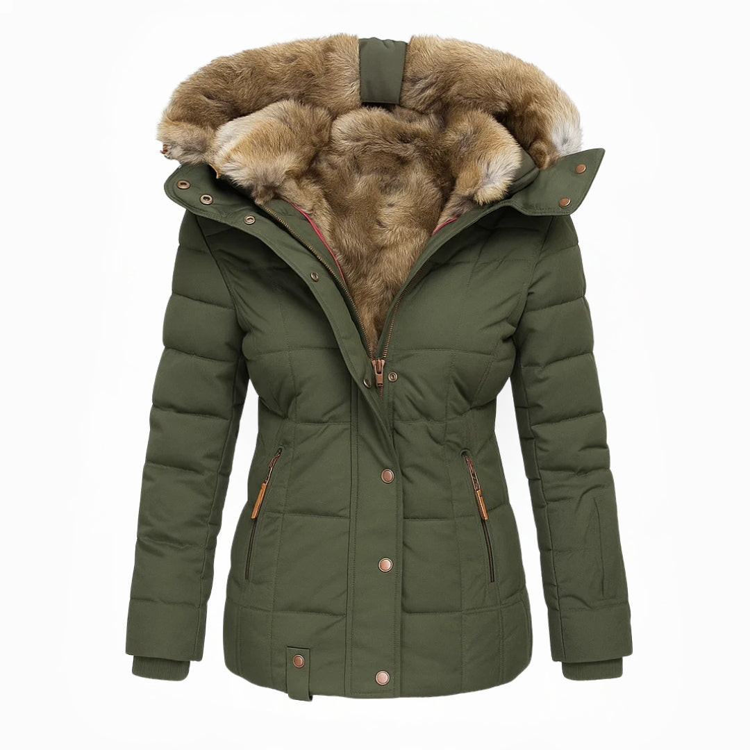 FREYA | FAUX FUR HOODED WINTER COAT