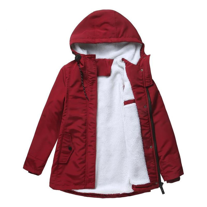 MAEVE | FLEECE-LINED HOODED PARKA COAT