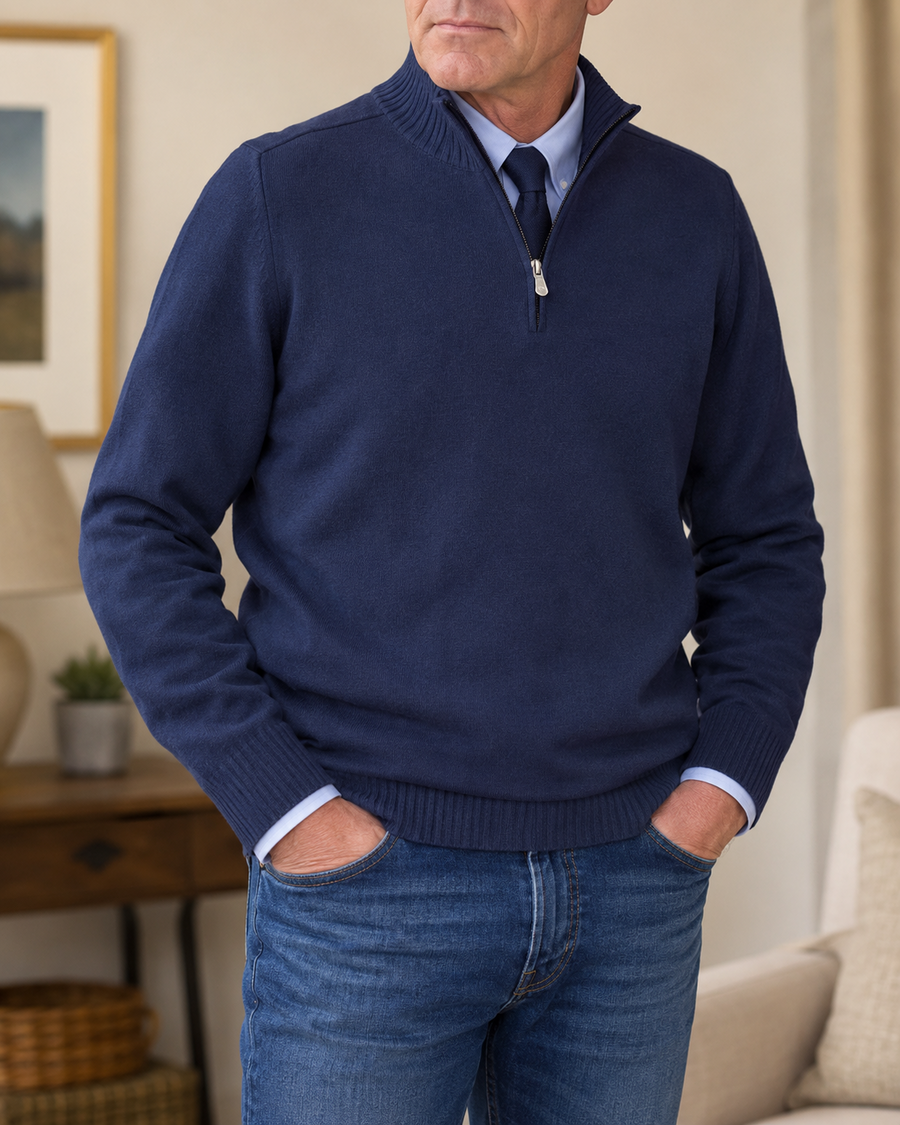 EDMUND | CLASSIC QUARTER-ZIP JUMPER