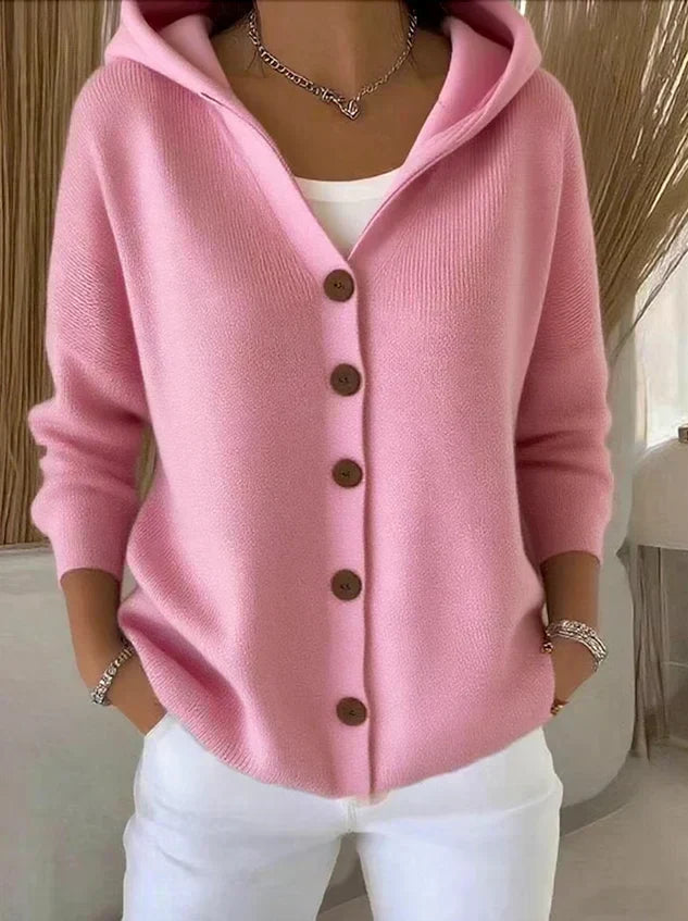 DARIENNE | HOODED KNIT CARDIGAN