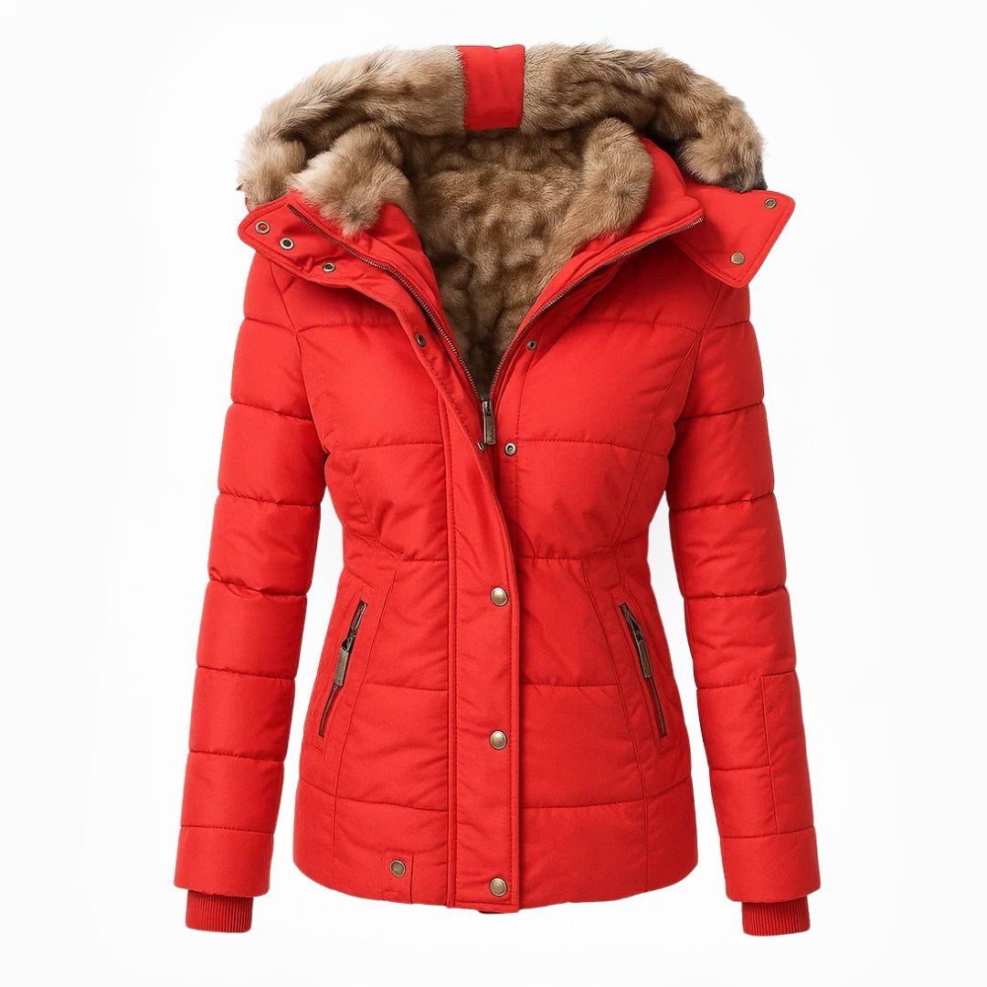 FREYA | FAUX FUR HOODED WINTER COAT