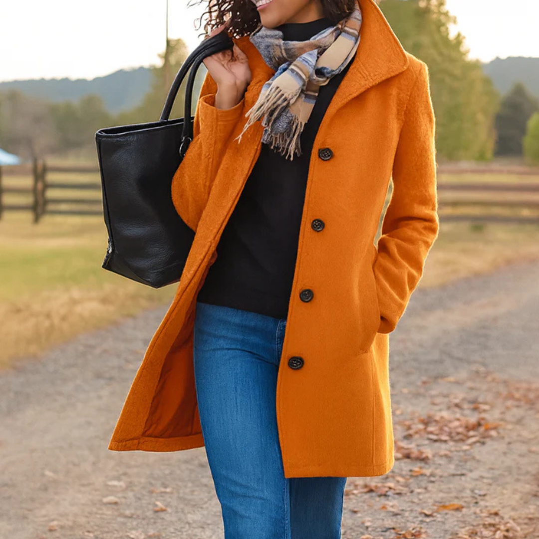 CHARLOTTE | CLASSIC BUTTONED LONG COAT