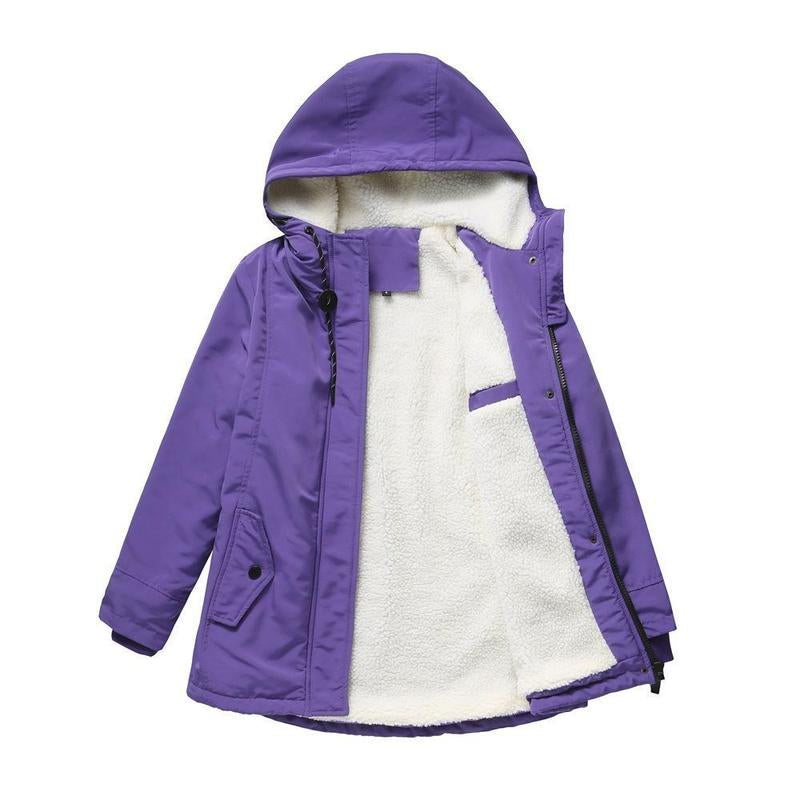 MAEVE | FLEECE-LINED HOODED PARKA COAT
