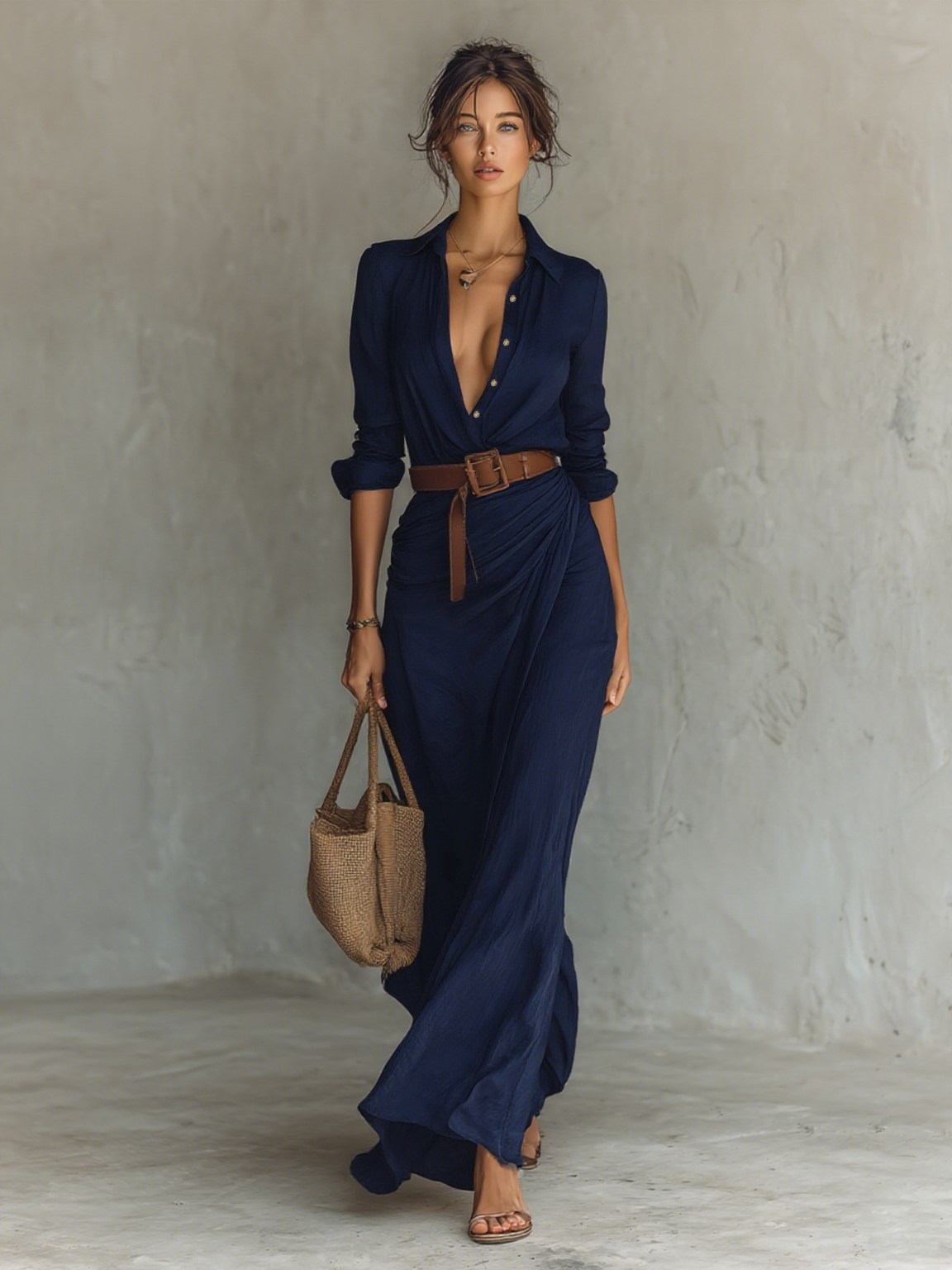 SIENNA | ELEGANT BELTED MAXI DRESS