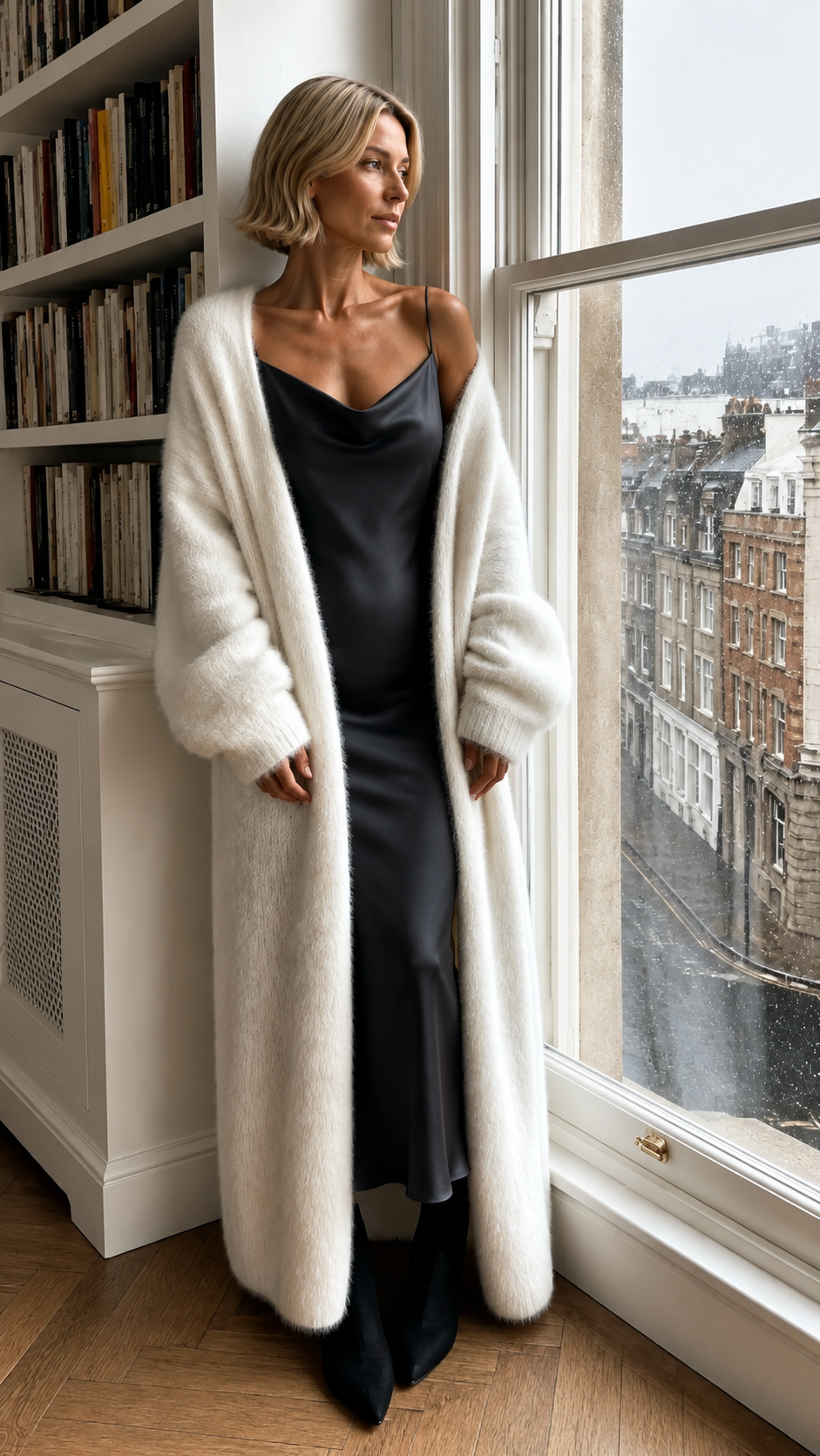 PATRICIA | COZY PLUSH FLUFFY LONGLINE OPEN-FRONT CARDIGAN