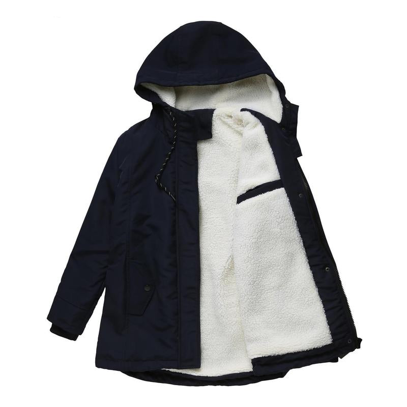 MAEVE | FLEECE-LINED HOODED PARKA COAT