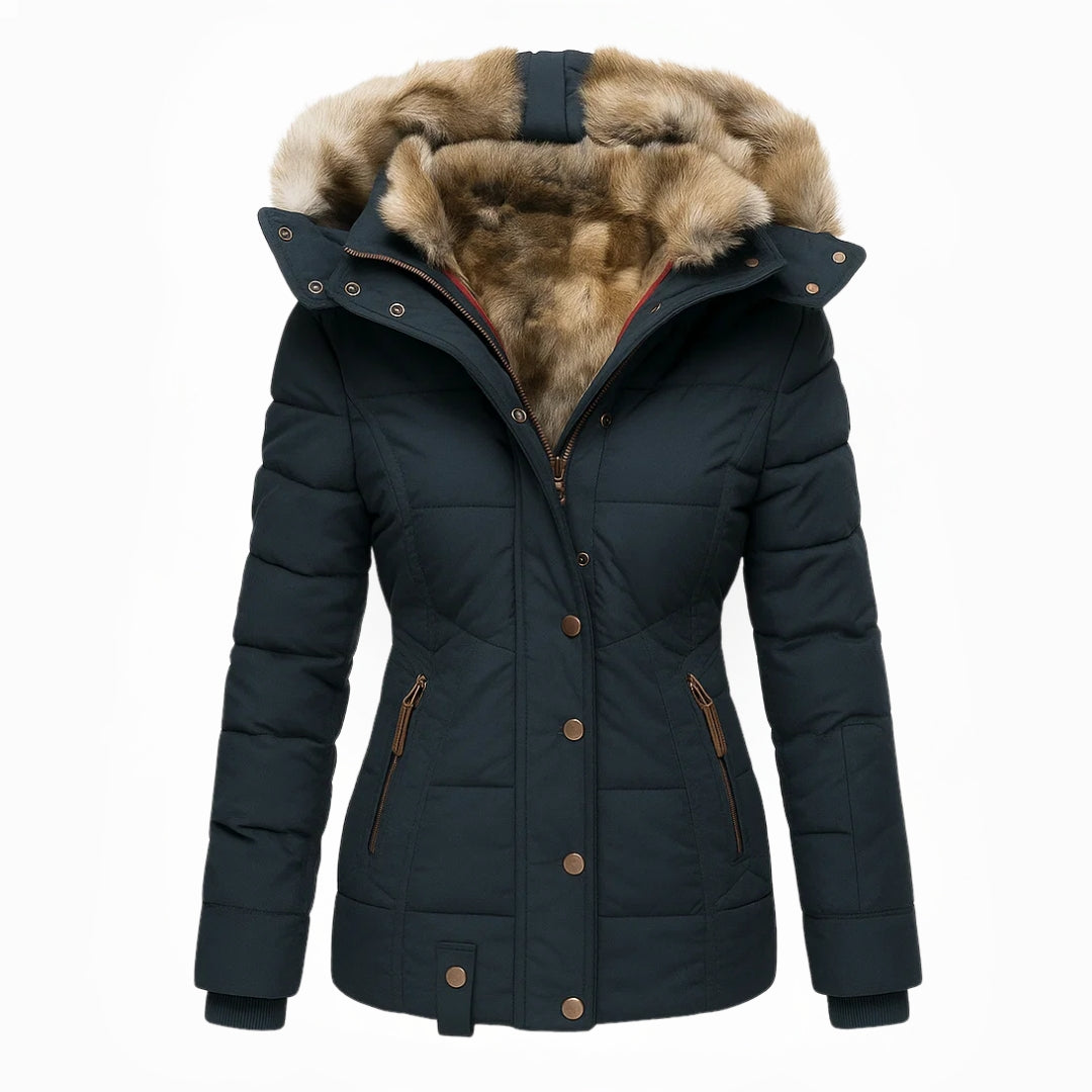 FREYA | FAUX FUR HOODED WINTER COAT
