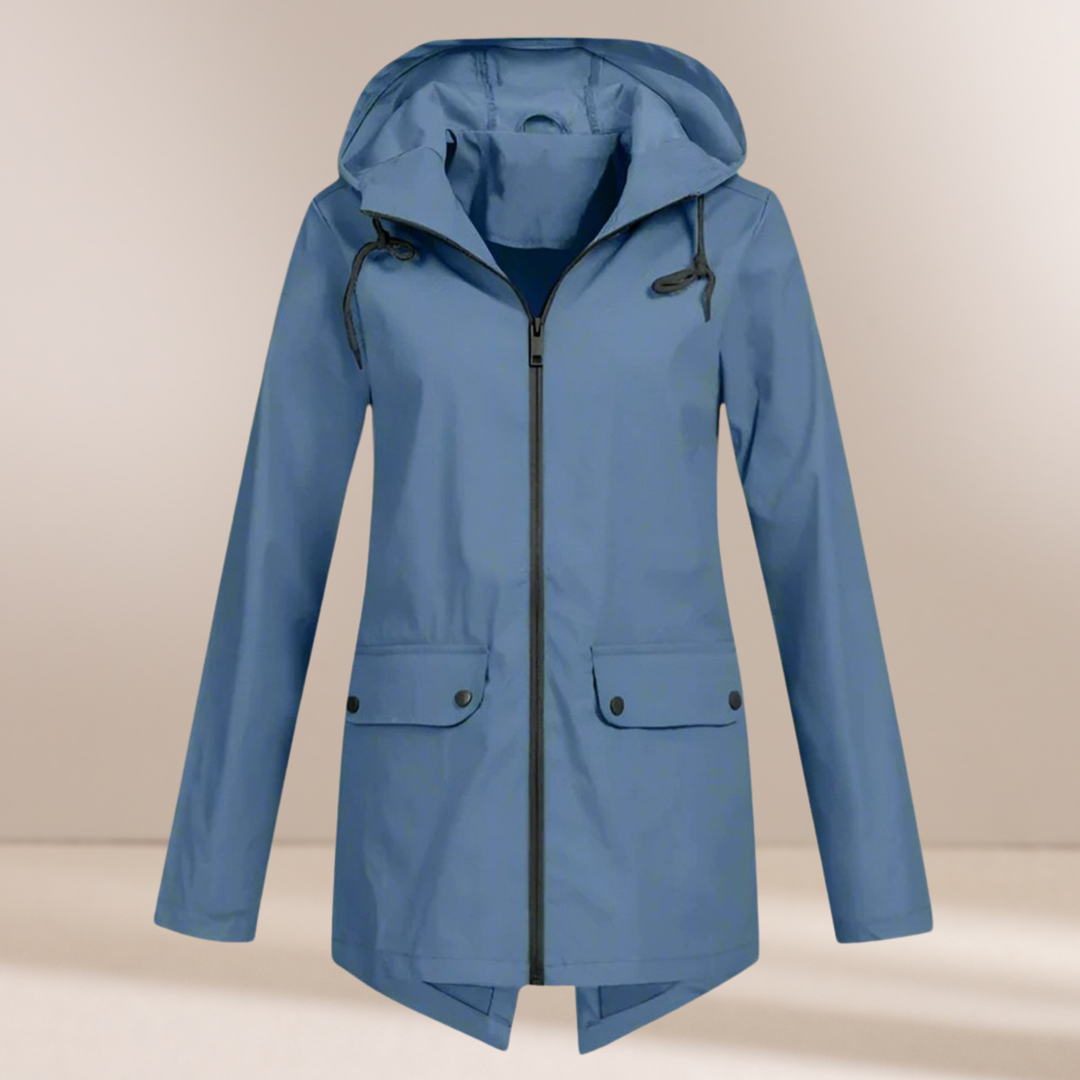 LAYLA | WATERPROOF HOODED LONGLINE JACKET