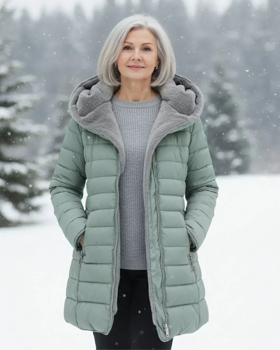 ELEANOR | HOODED LONGLINE PUFFER COAT