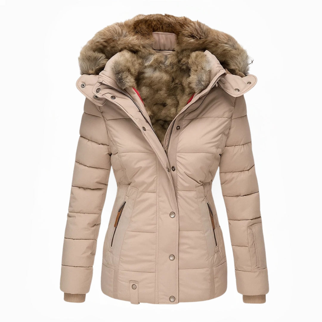 FREYA | FAUX FUR HOODED WINTER COAT