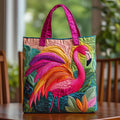 LUCY | PADDED SHOULDER BAG WITH FLAMINGO