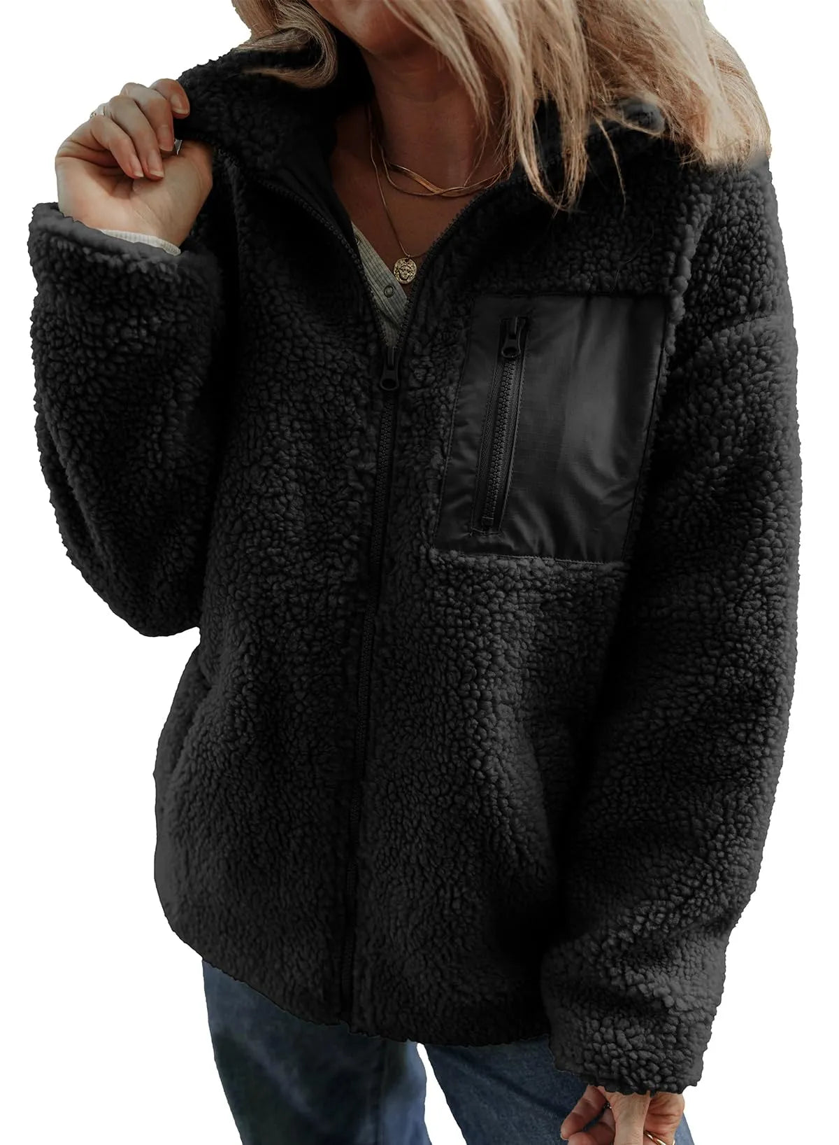 ELLA | COSY TEDDY ZIP JACKET