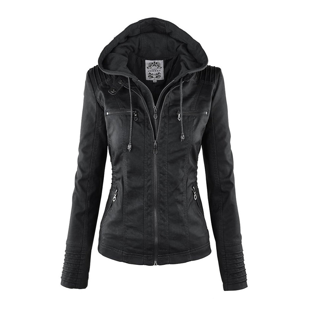 FELICITY | HOODED BIKER JACKET