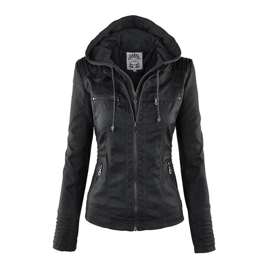 FELICITY | HOODED BIKER JACKET