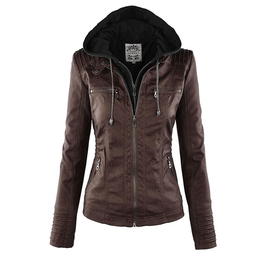FELICITY | HOODED BIKER JACKET