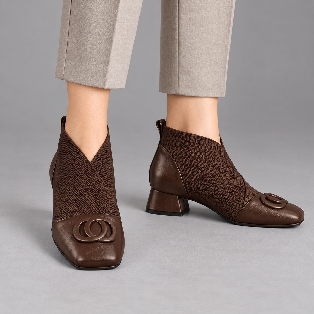 OLIVIA | ELEGANT KNITTED ANKLE BOOTS