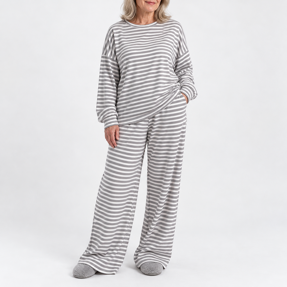Elena | Striped Two-Piece Lounge Set