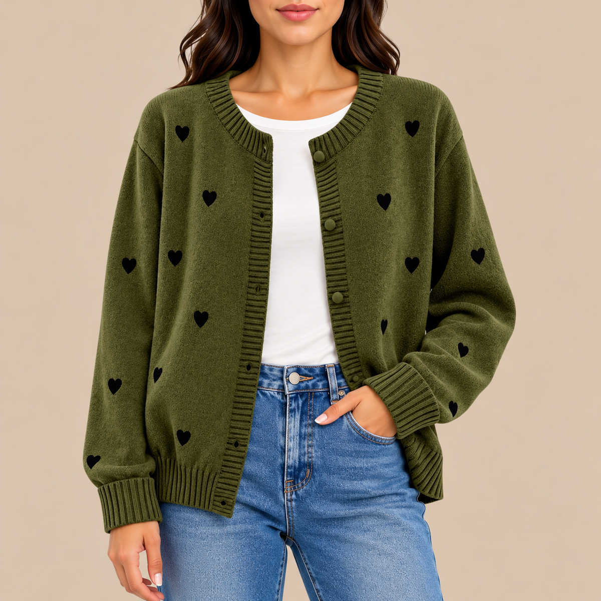 MILLIE | HEART KNITTED CARDIGAN