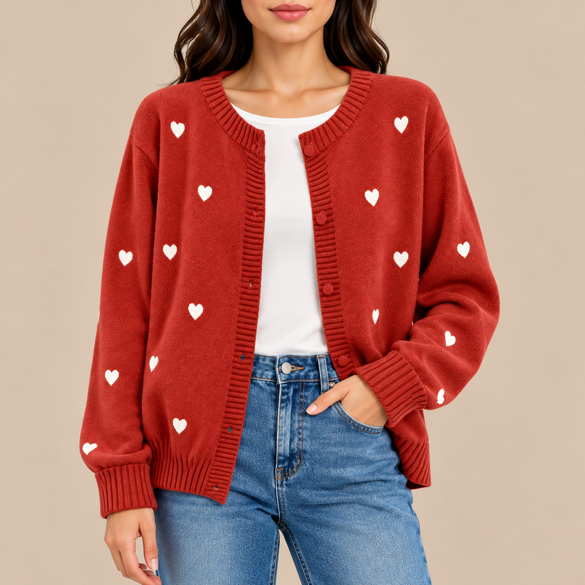 MILLIE | HEART KNITTED CARDIGAN