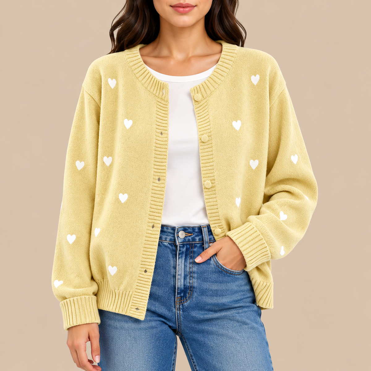 MILLIE | HEART KNITTED CARDIGAN