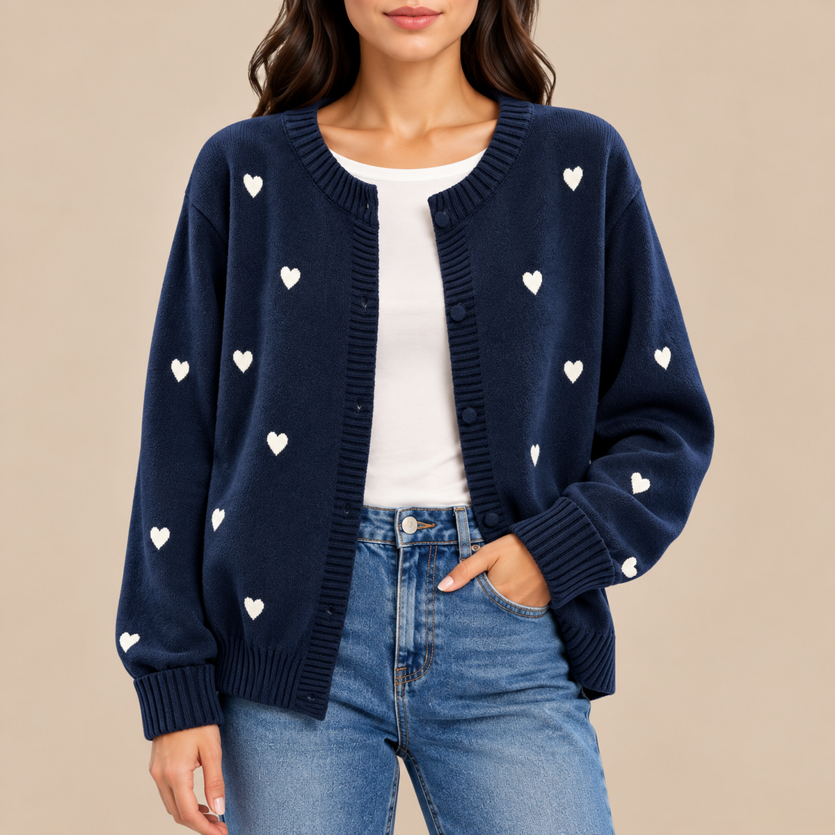 MILLIE | HEART KNITTED CARDIGAN
