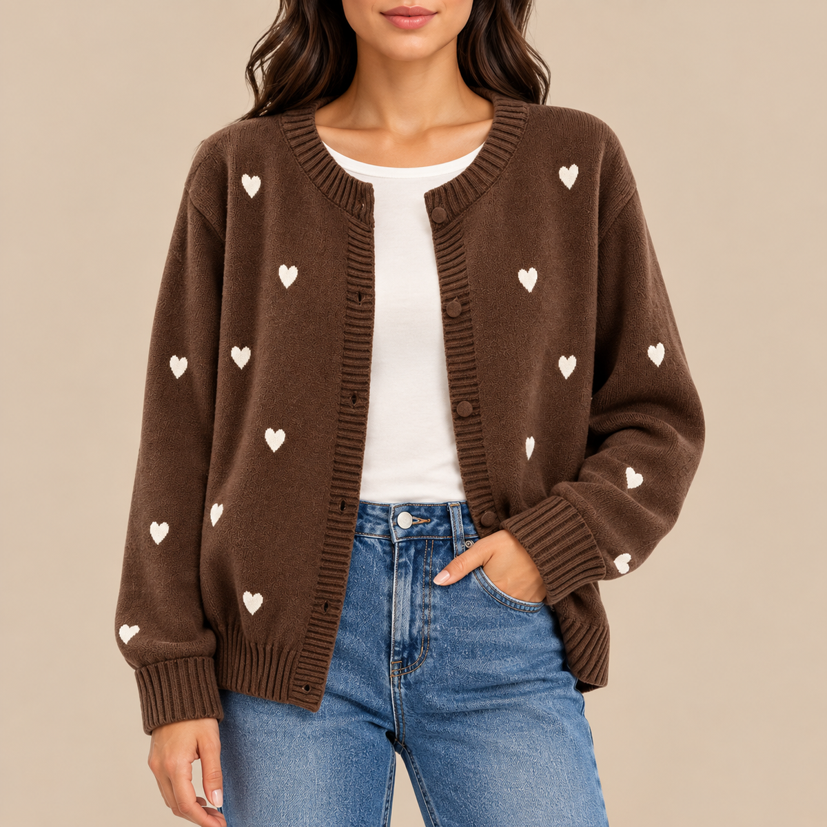 MILLIE | HEART KNITTED CARDIGAN