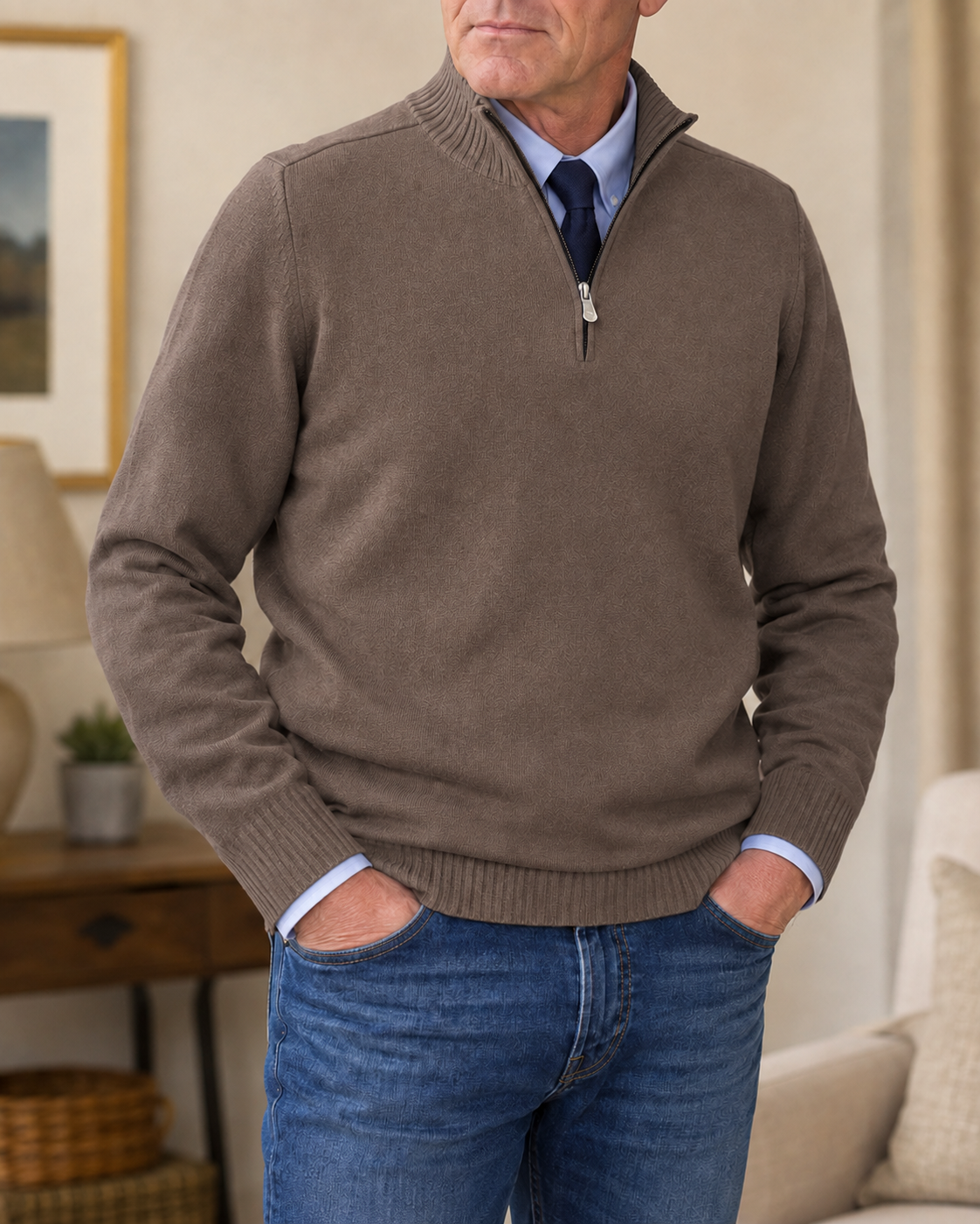 EDMUND | CLASSIC QUARTER-ZIP JUMPER