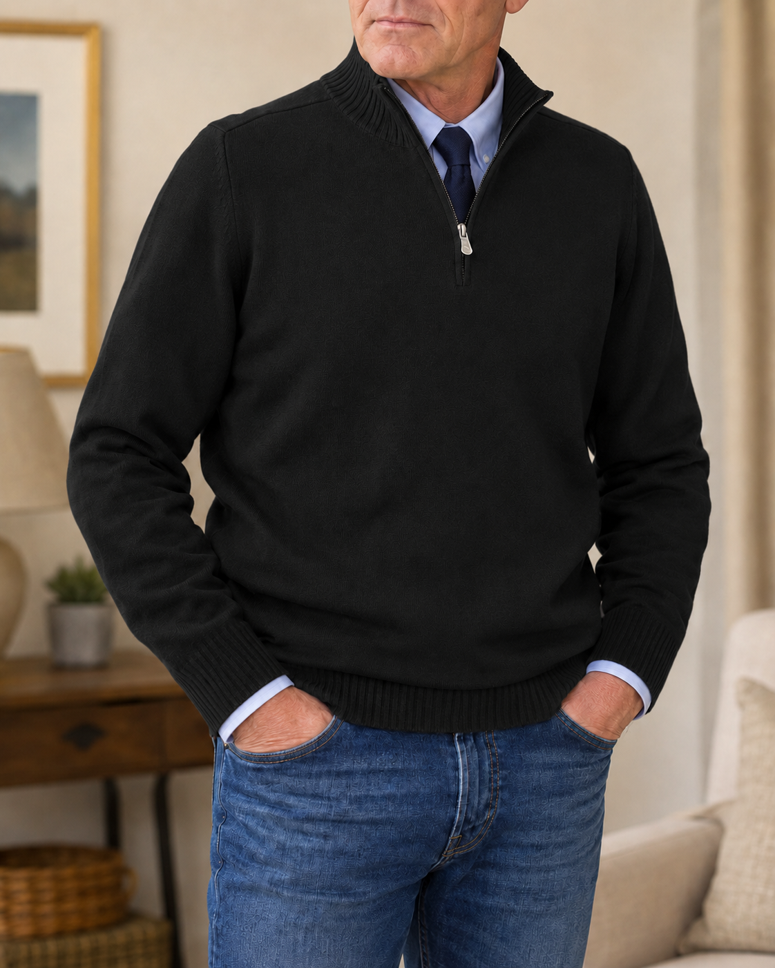 EDMUND | CLASSIC QUARTER-ZIP JUMPER