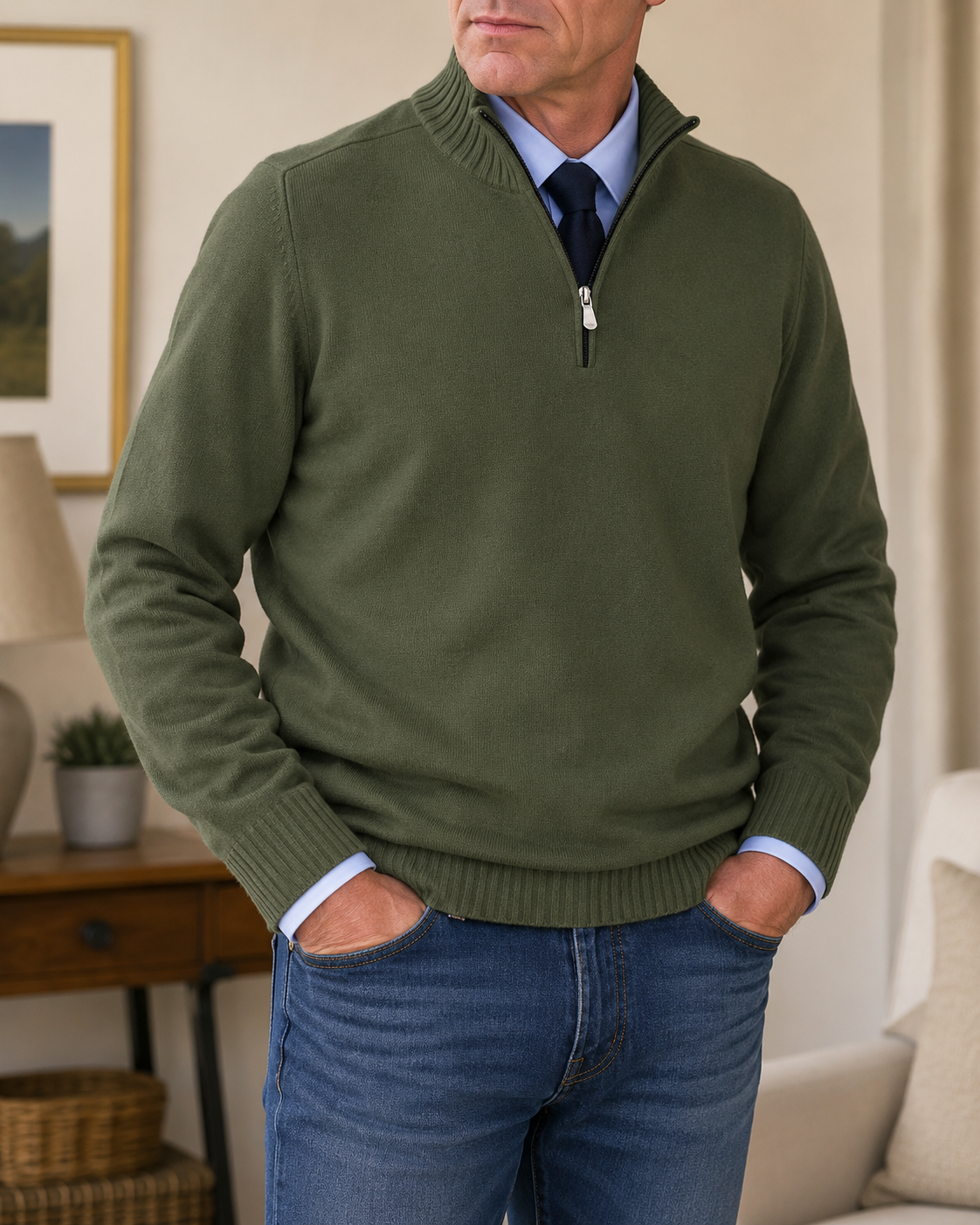 EDMUND | CLASSIC QUARTER-ZIP JUMPER