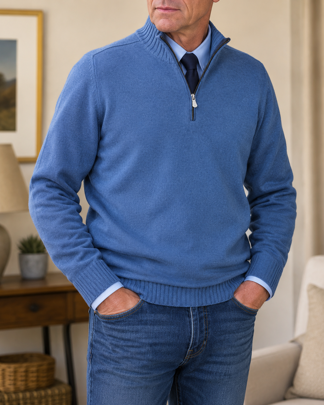 EDMUND | CLASSIC QUARTER-ZIP JUMPER