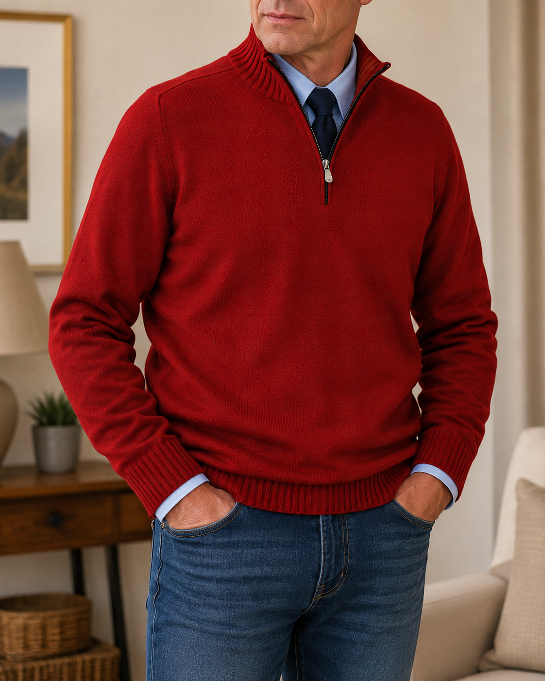 EDMUND | CLASSIC QUARTER-ZIP JUMPER
