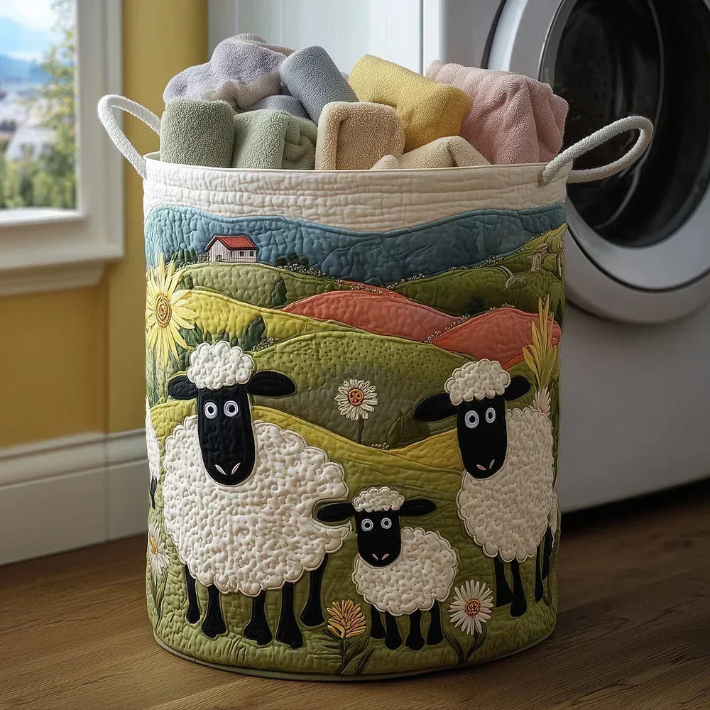 Nora | Hand-Quilted Laundry Basket