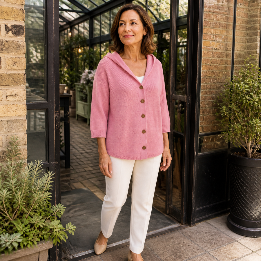 DARIENNE | HOODED KNIT CARDIGAN