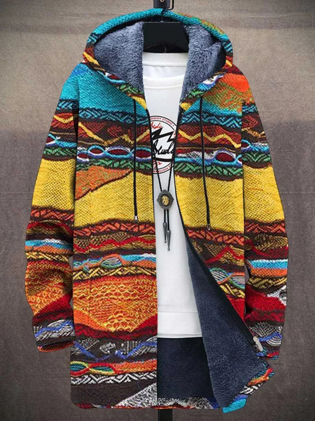 JANE | ARTFUL HOODED CARDIGAN