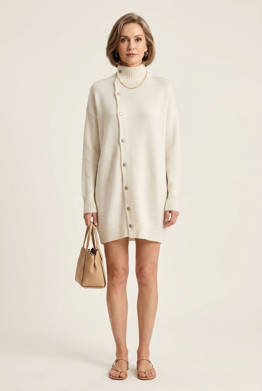 MARGARET | HIGH NECK SWEATER CARDIGAN