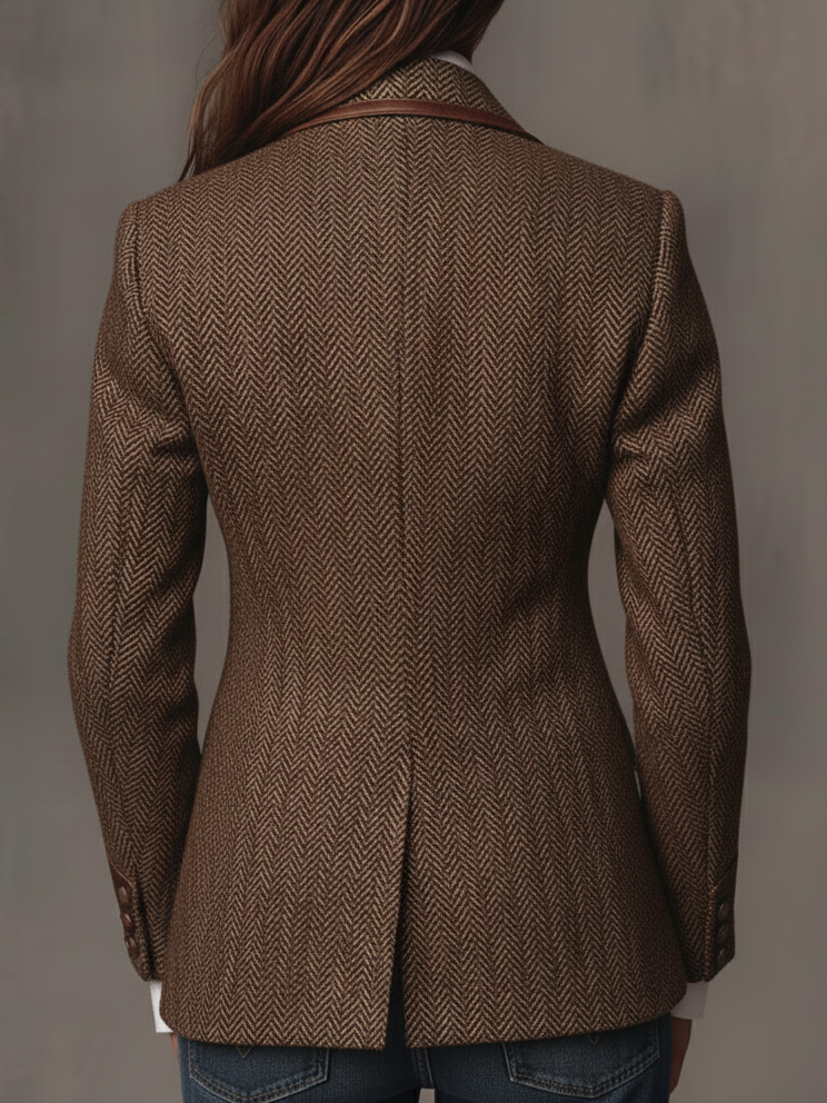 VICTORIA | HERRINGBONE BLAZER