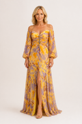 Greta Long Floral Dress