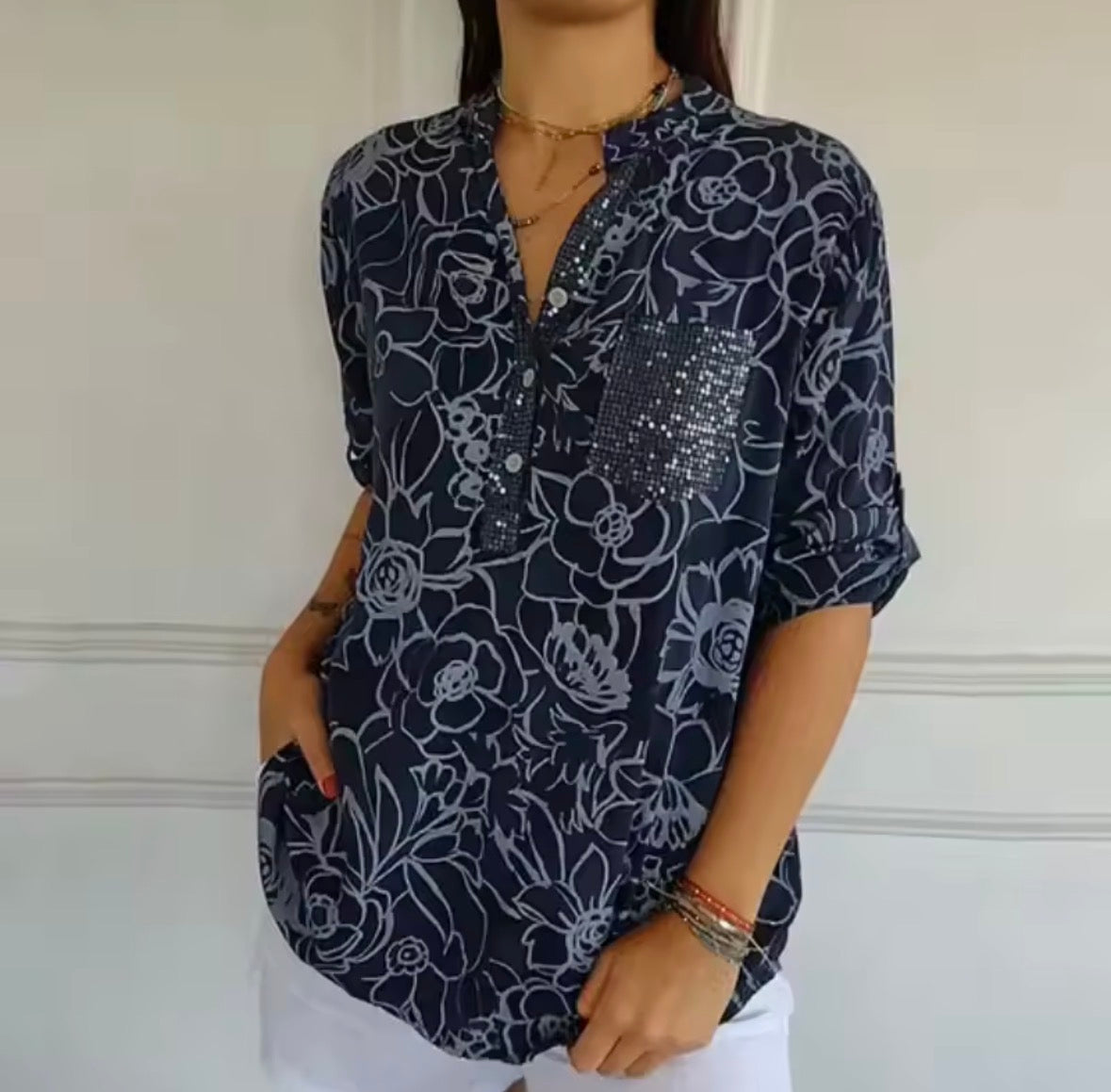 MIRELLA | ELEGANT BLOUSE WITH POCKET