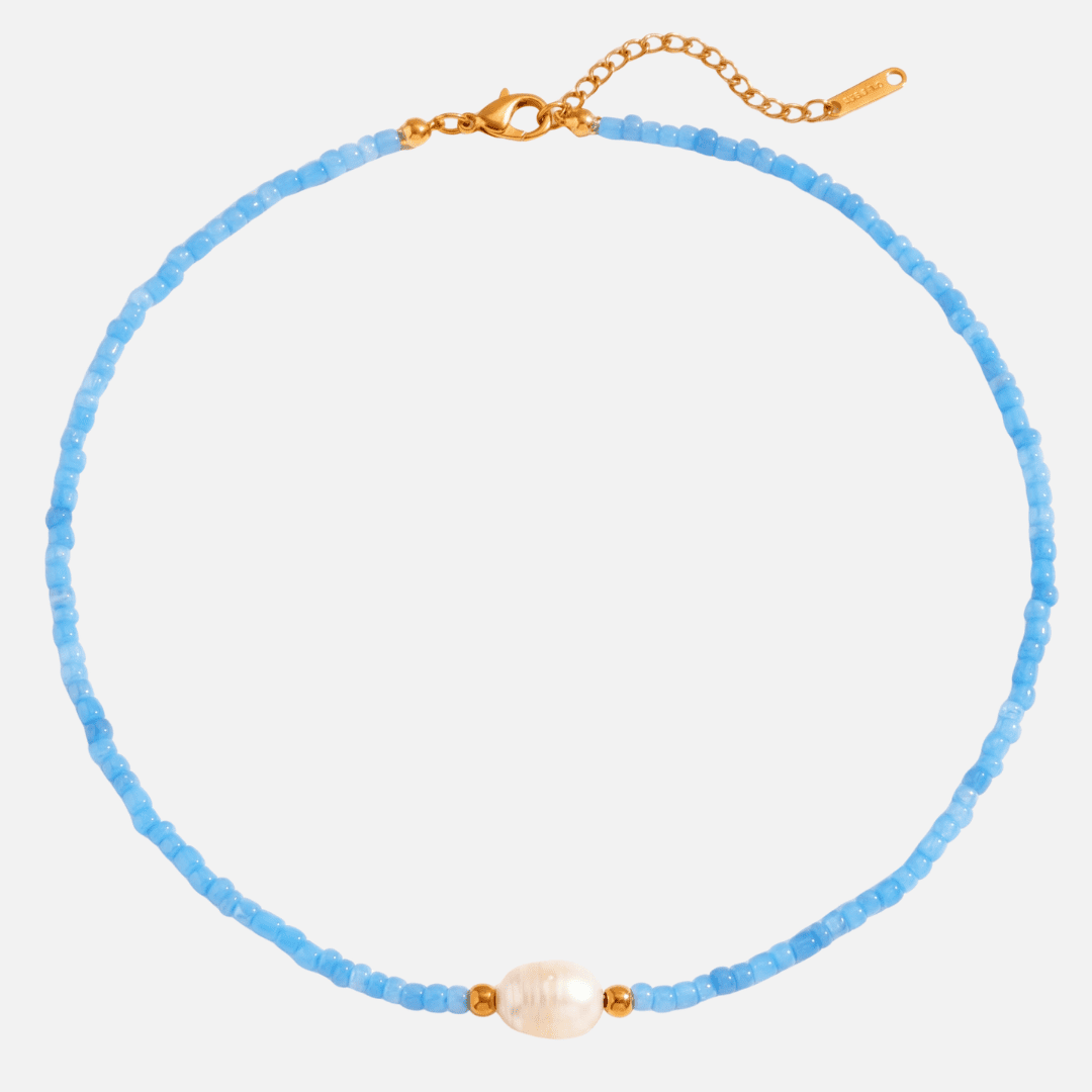 Aqua Pearl Necklace