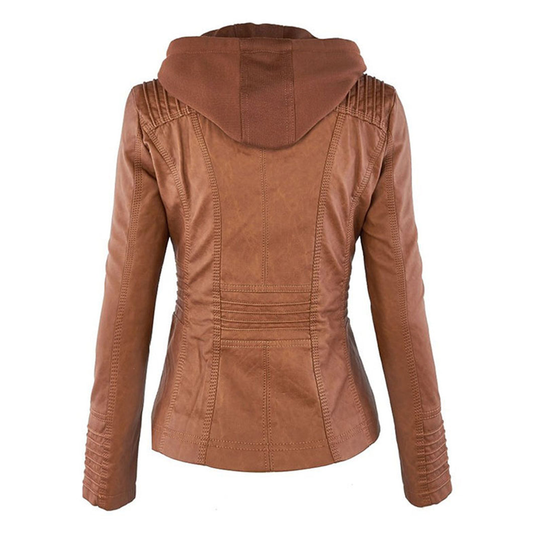 FELICITY | HOODED BIKER JACKET