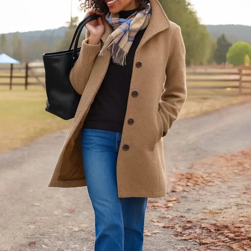 CHARLOTTE | CLASSIC BUTTONED LONG COAT