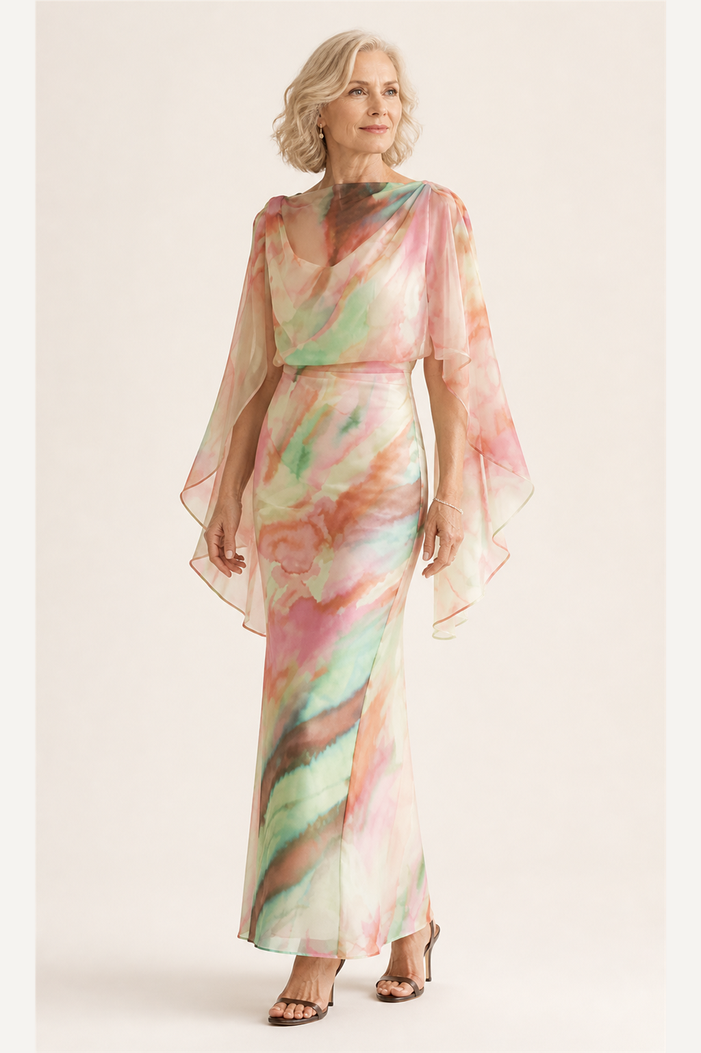 Kimono Sleeve Maxi Dress