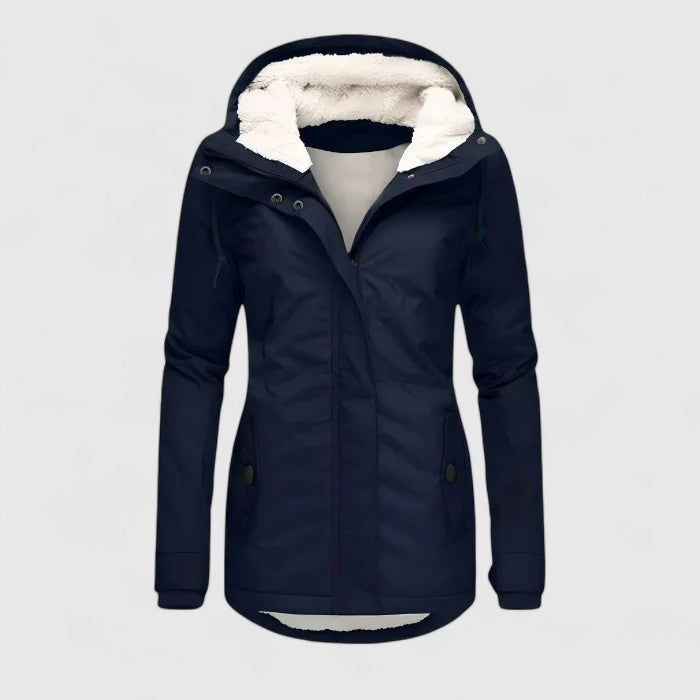 LAYLA | WATERPROOF FLEECE-LINED HOODED JACKET